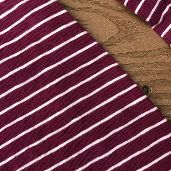 3/$30 J Crew purple/white striped painter tee - Picture 5 of 5